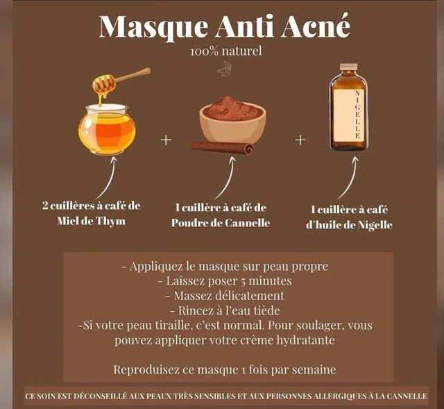 ⬇️masque anti acné bio fait maison ✨
